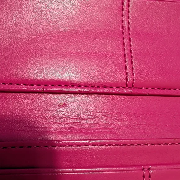 Coach Alexandra Slim Envelope Pink Signature Wallet Canvas And Leather - Picture 11 of 17